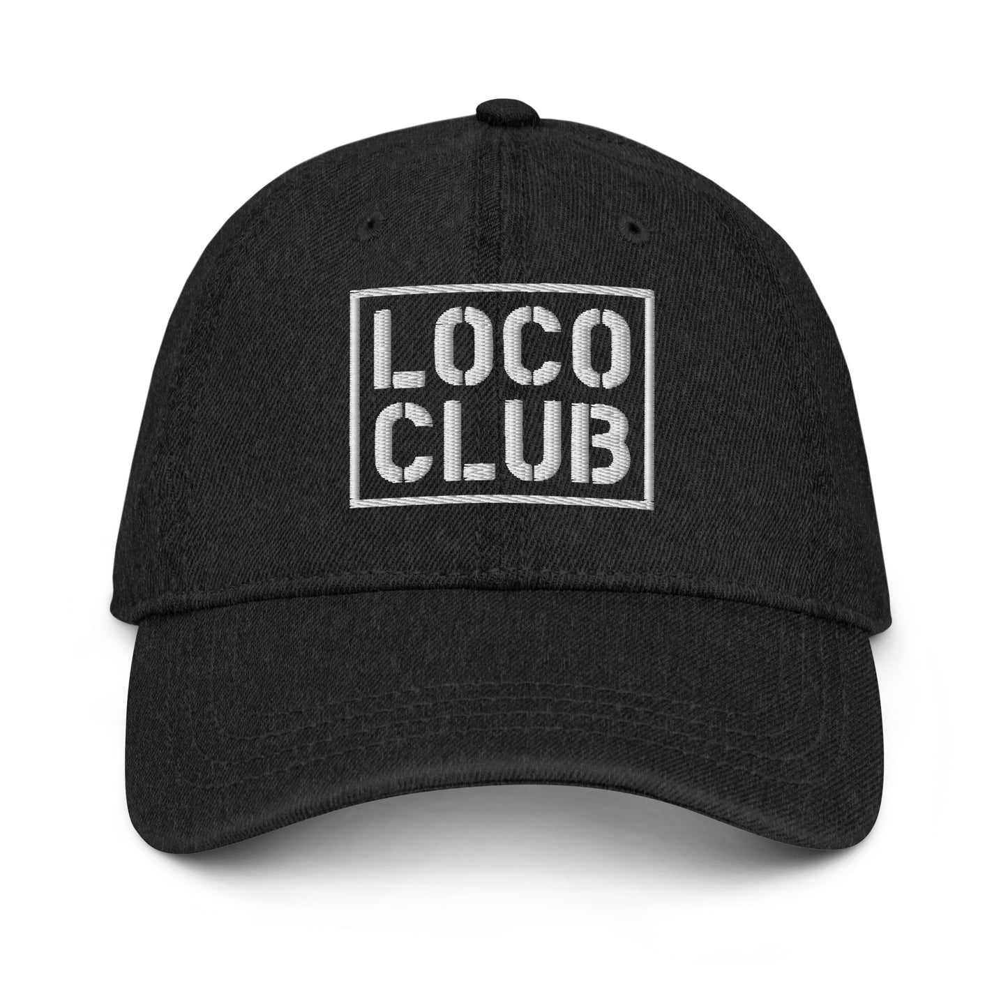 Loco Club Denim Stamp Logo Hat, Black Denim (2025)
