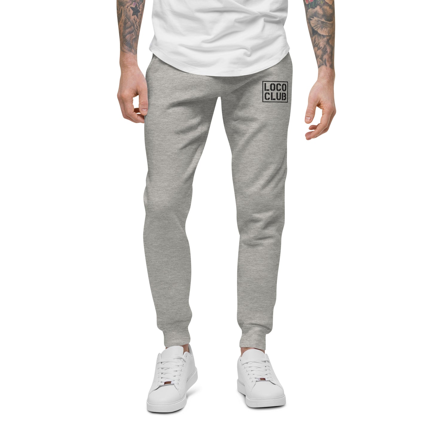 Loco Club Stamp Logo Fleece Joggers, Stone Gray (2025)