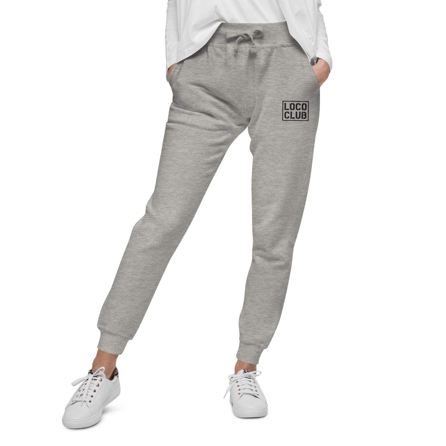 Loco Club Stamp Logo Fleece Joggers, Stone Gray (2025)