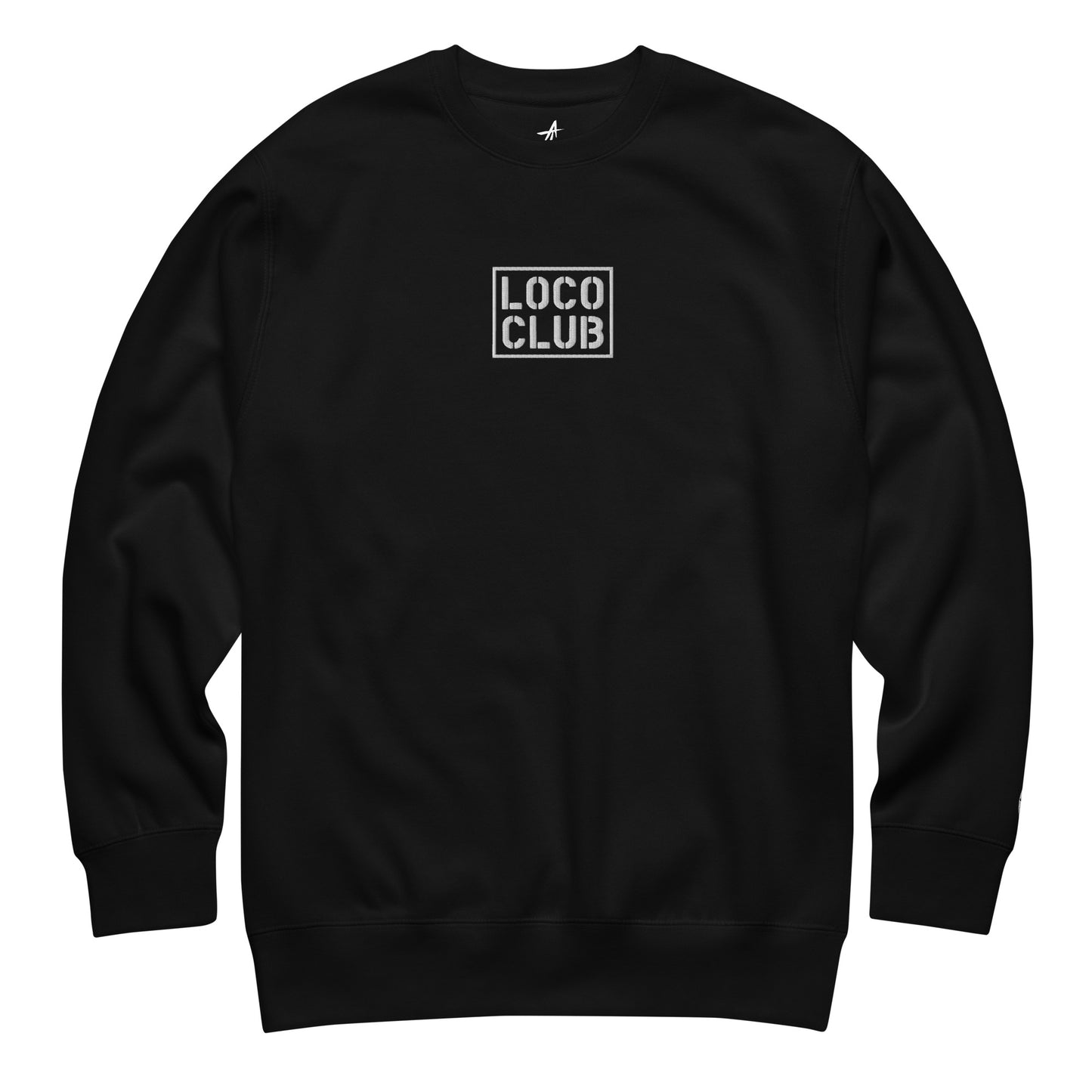 Loco Club Stamp Logo Crewneck Sweatshirt, Black (2025)
