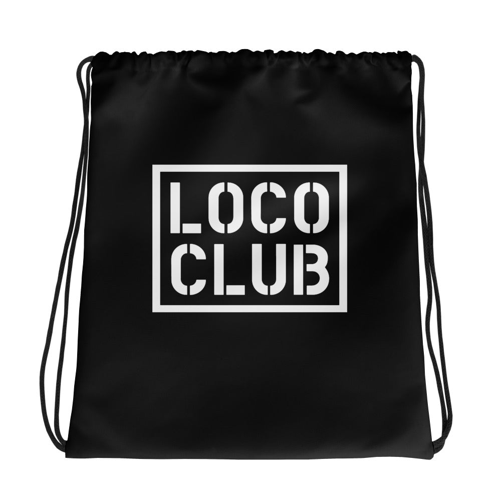 Loco Club Drawstring Gym Bag, Black (2025)
