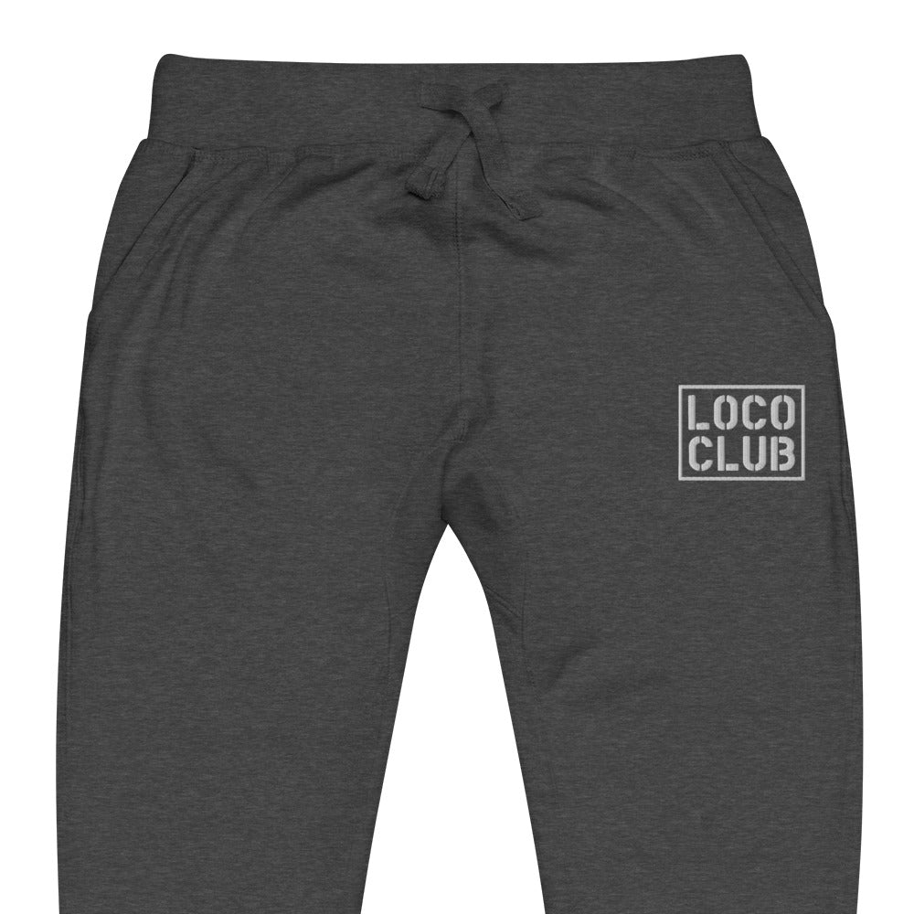 Loco Club Stamp Logo Fleece Joggers, Dark Heather (2025)