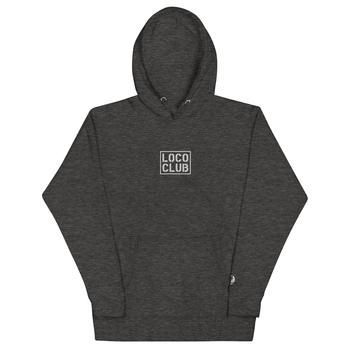 Loco Club Stamp Logo Hooded Sweatshirt, Dark Heather (2025)