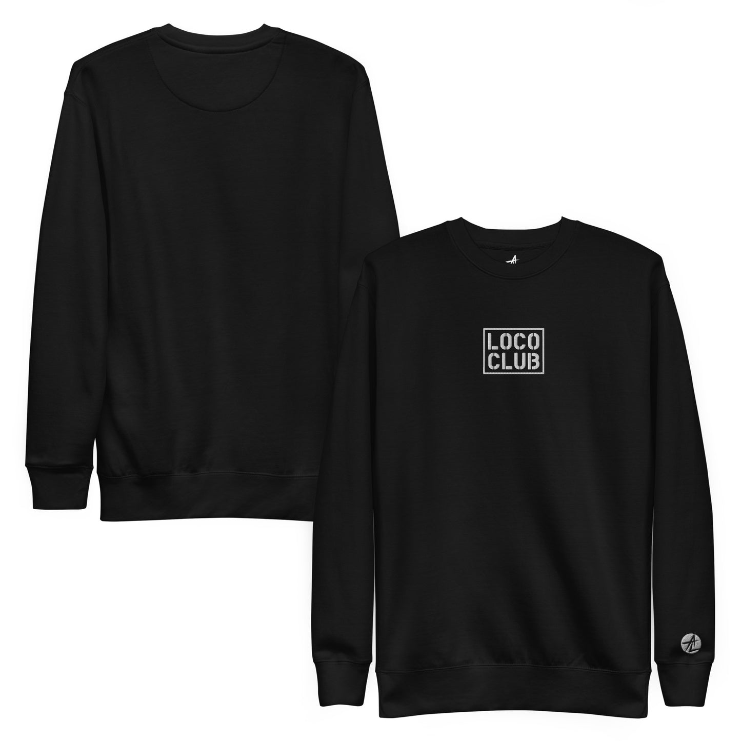 Loco Club Stamp Logo Crewneck Sweatshirt, Black (2025)