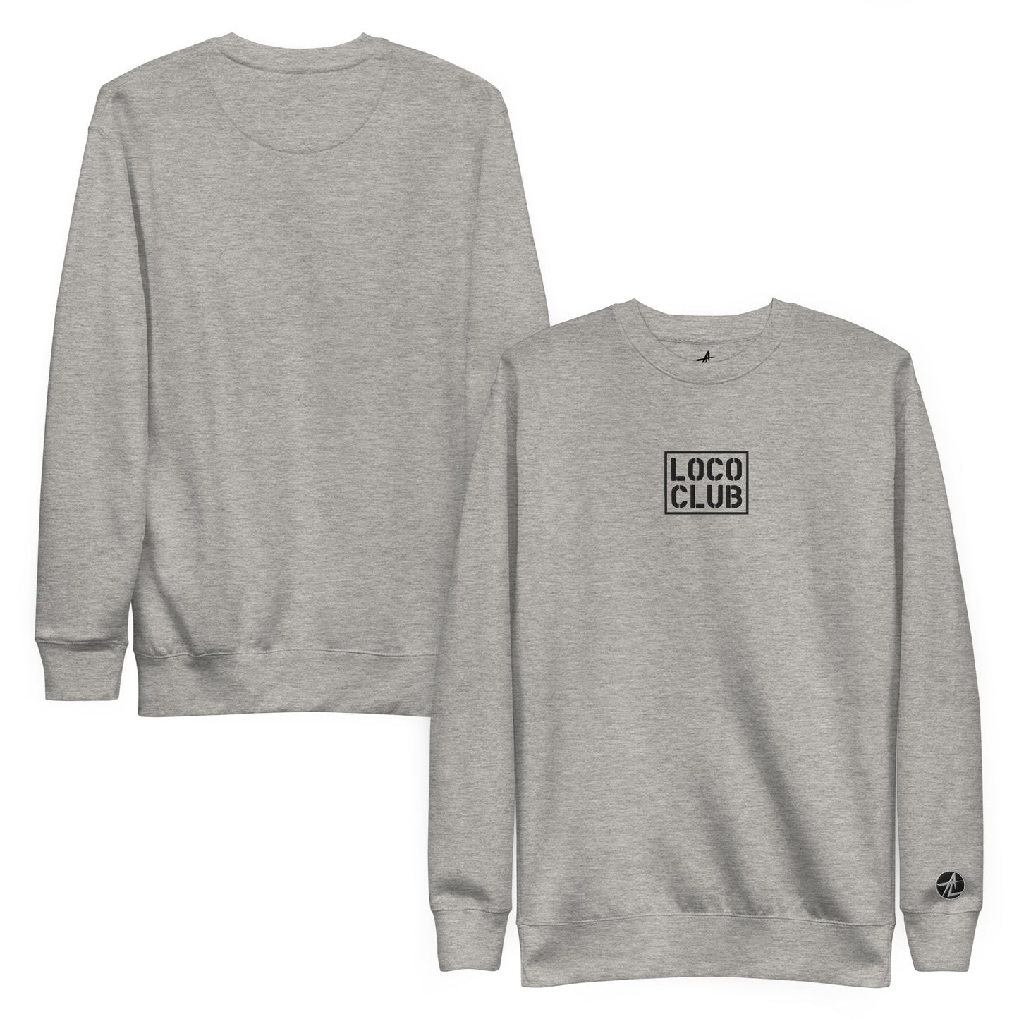 Loco Club Stamp Logo Crewneck Sweatshirt, Stone Gray (2025)