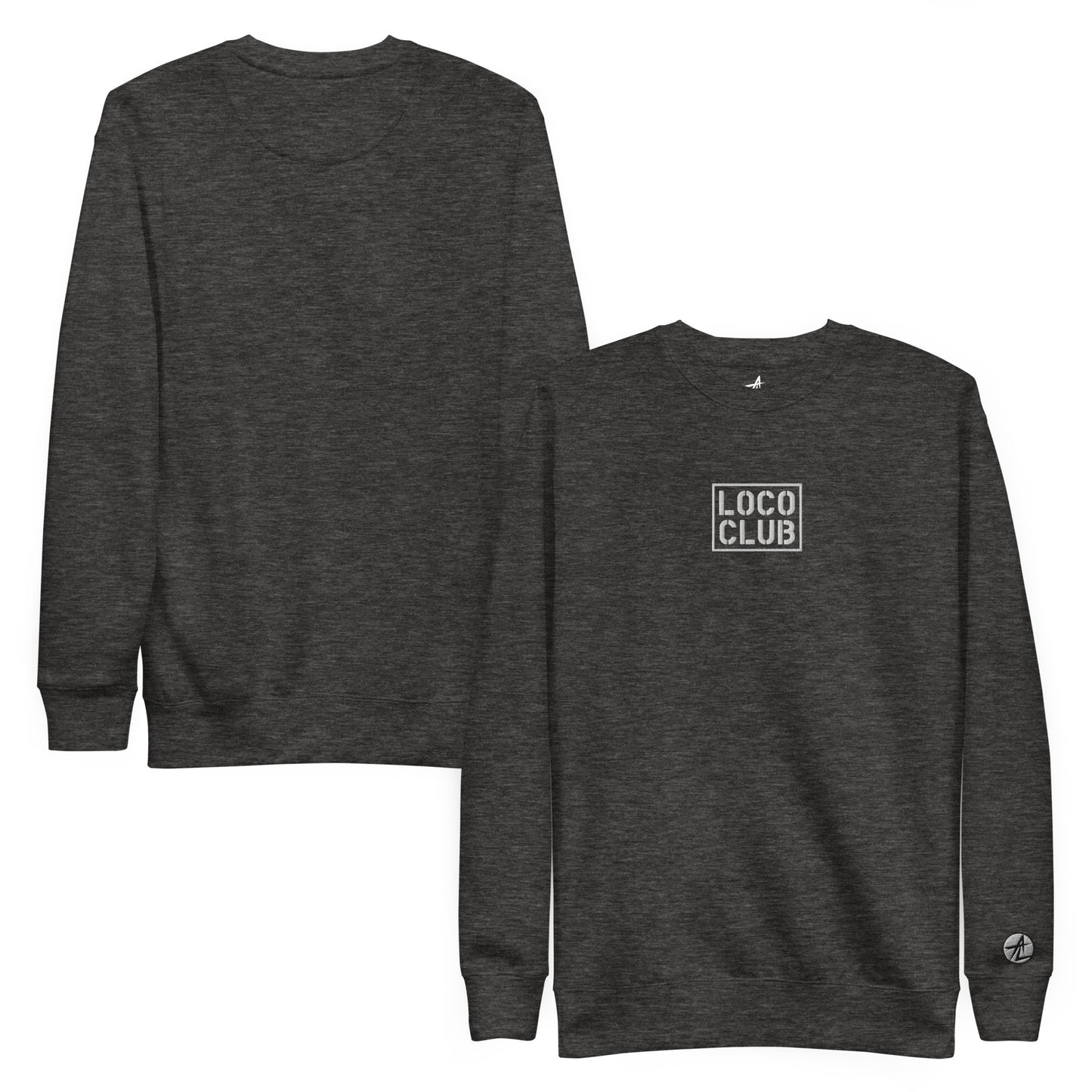 Loco Club Stamp Logo Crewneck Sweatshirt, Dark Heather (2025)